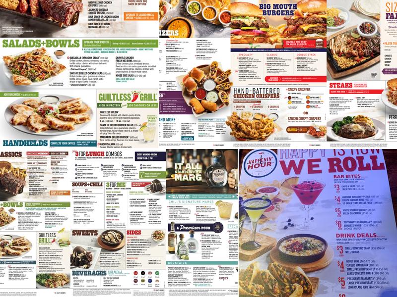 Chili's Grill & Bar Menu