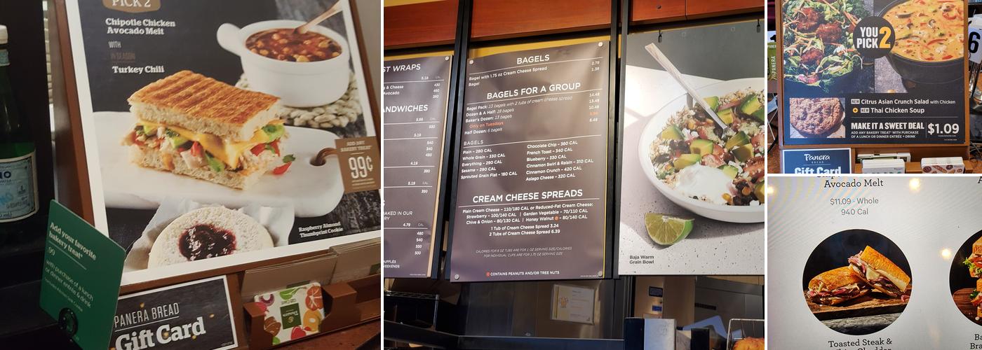 Panera Bread Menu