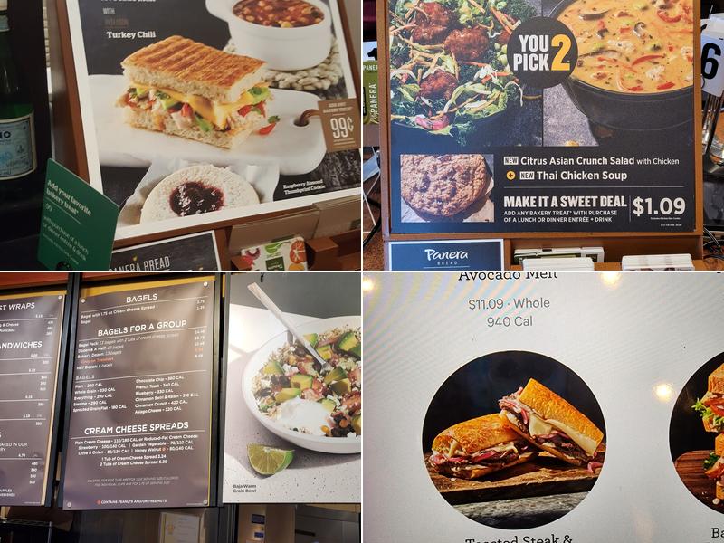 Panera Bread Menu