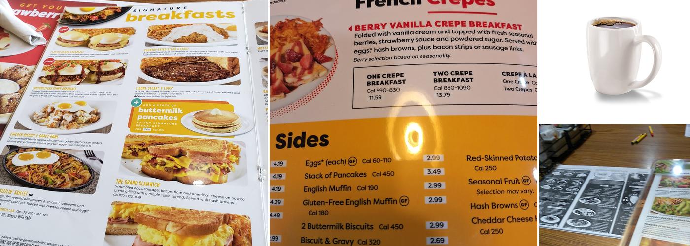 Denny's Restaurant Menu