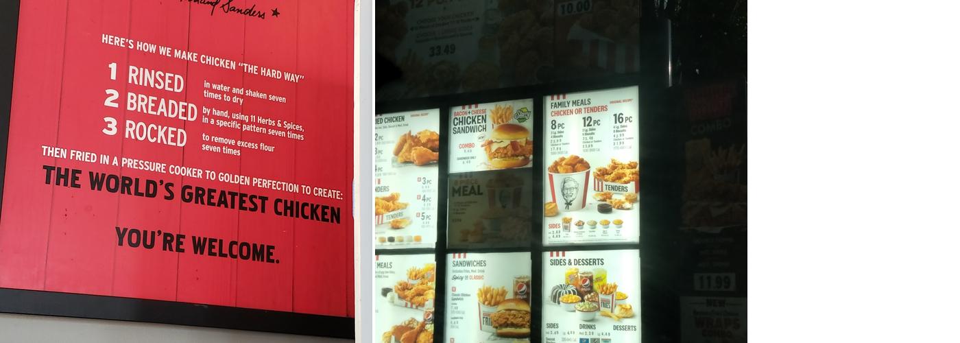 KFC Menu