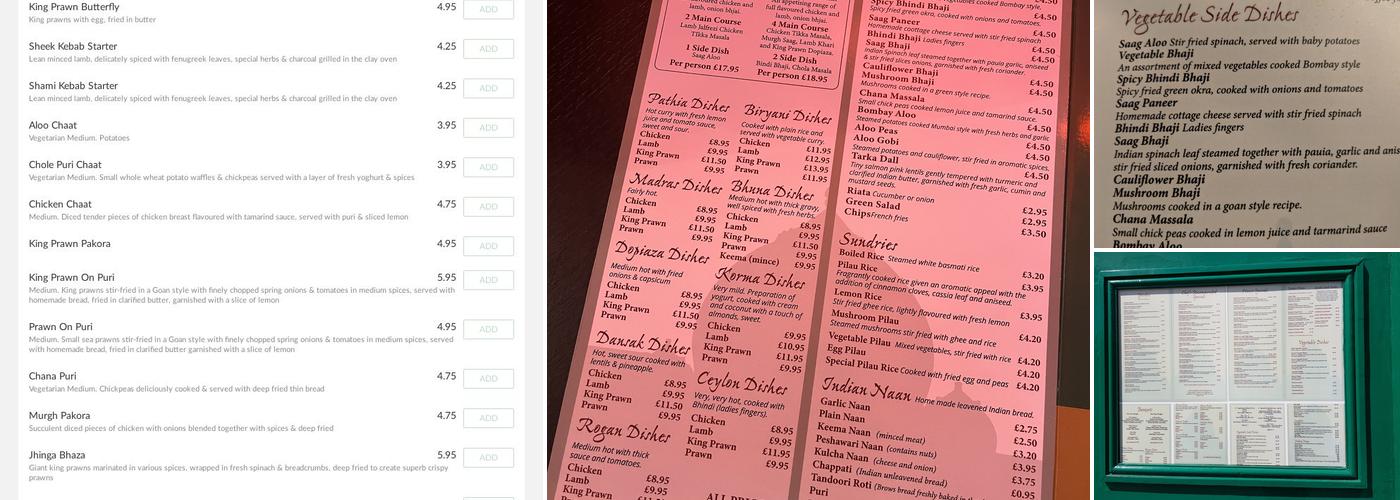 The Garden Of India Menu