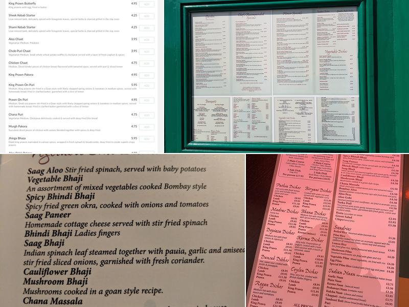 The Garden Of India Menu