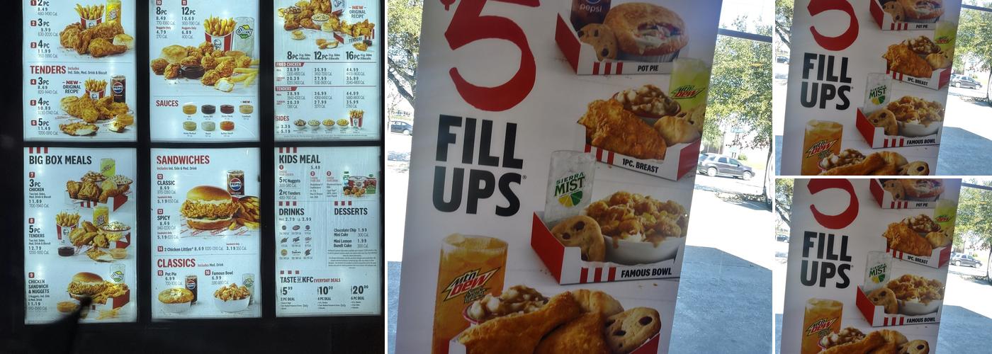 KFC Menu