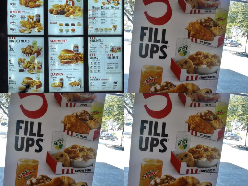 KFC Menu