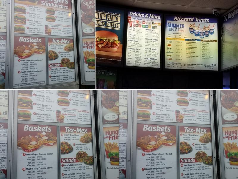Dairy Queen Menu