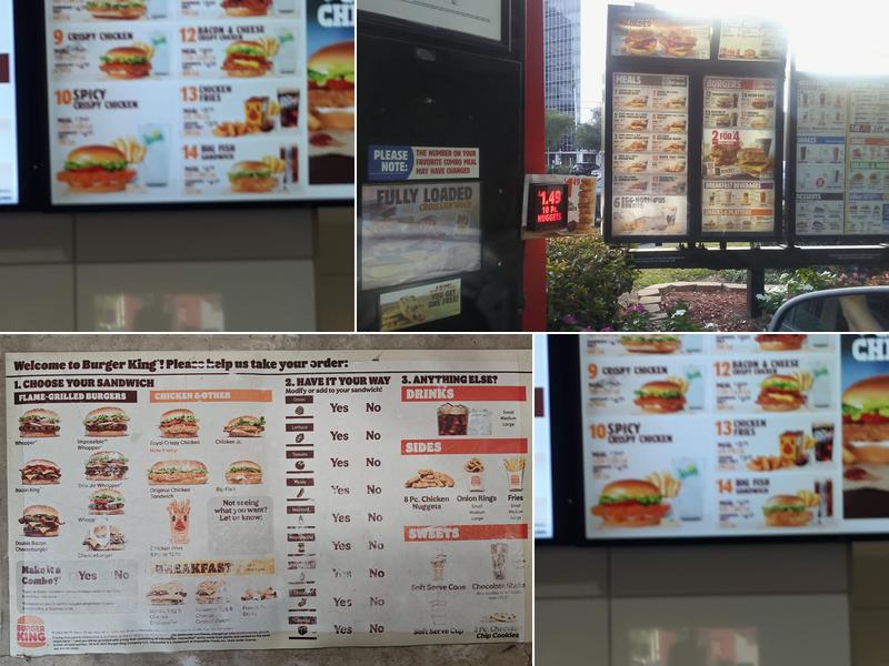 Burger King Menu