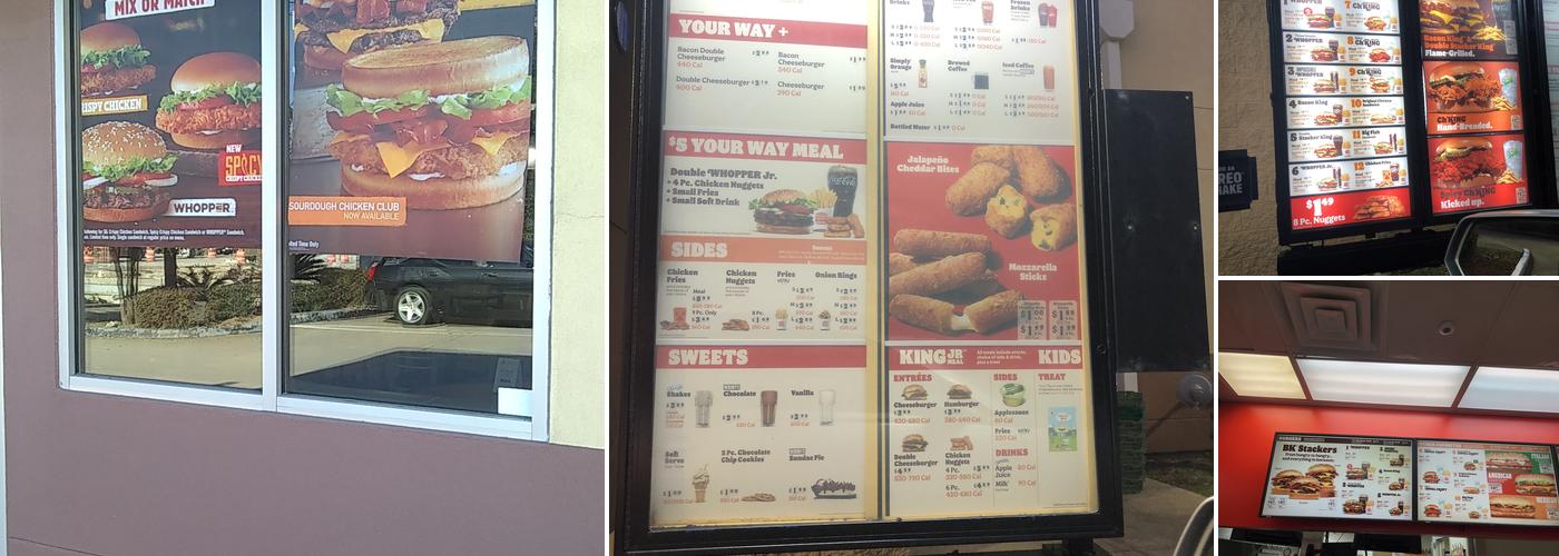Burger King Menu
