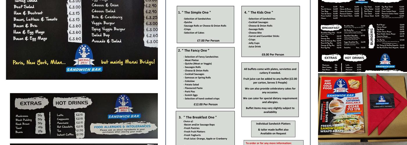 Menai Deli Sandwich Bar Menu