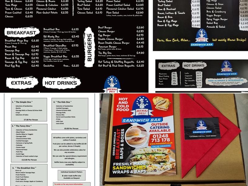Menai Deli Sandwich Bar Menu