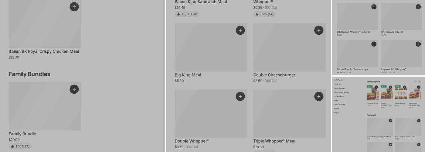 Burger King Menu