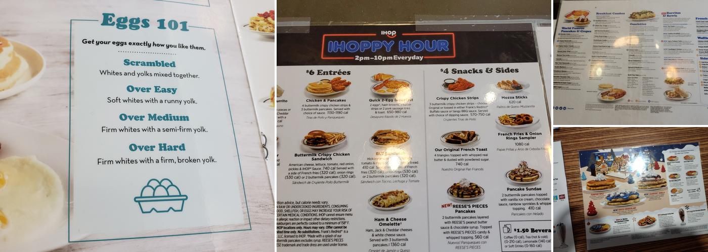 IHOP Menu
