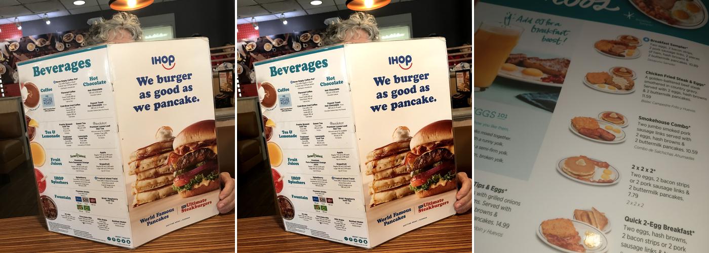 IHOP Menu