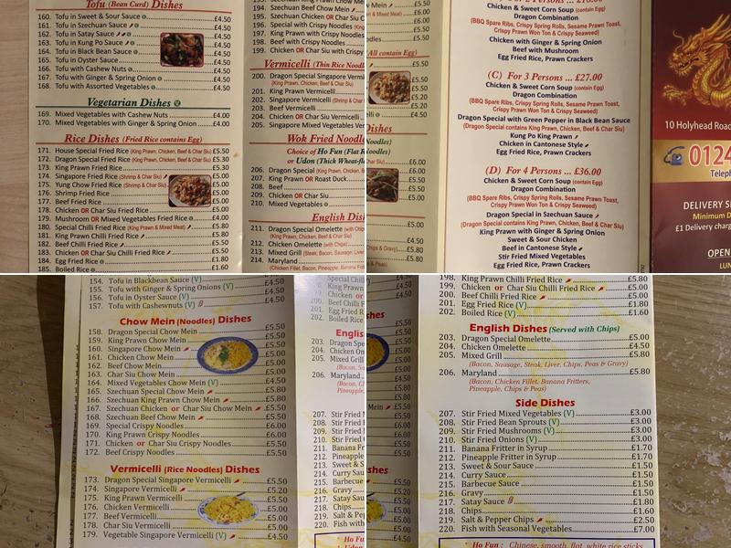 Dragon Noodle Bar Menu