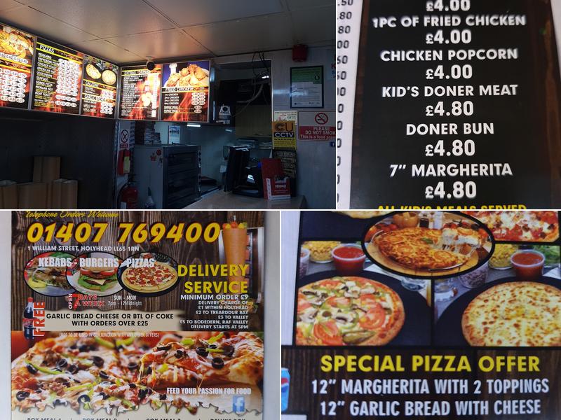Holyhead Kebab & Pizza Menu