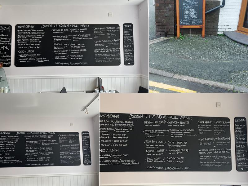 Caffi Deli Llygad Yr Haul Menu