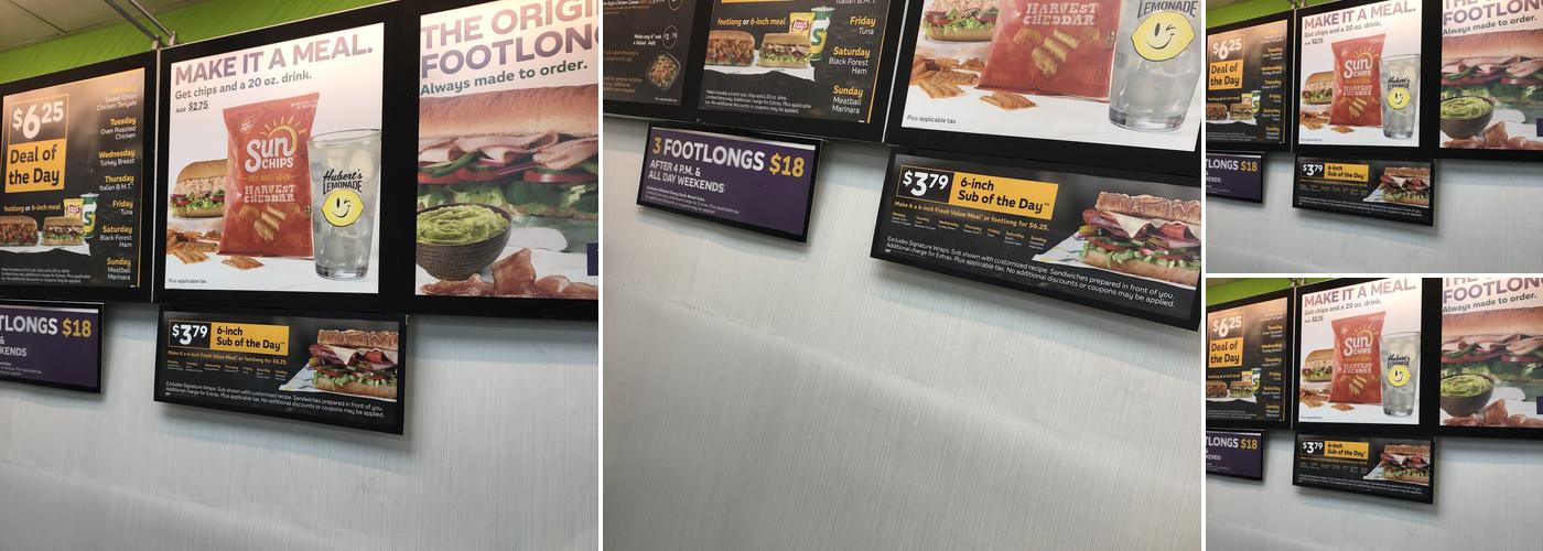 Subway Menu
