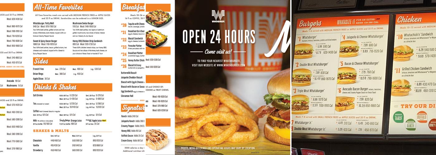 Whataburger Menu