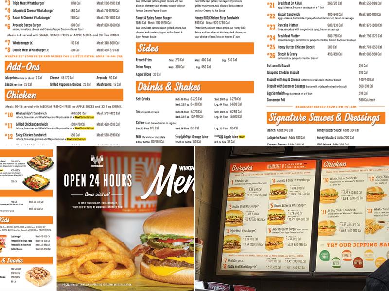 Whataburger Menu
