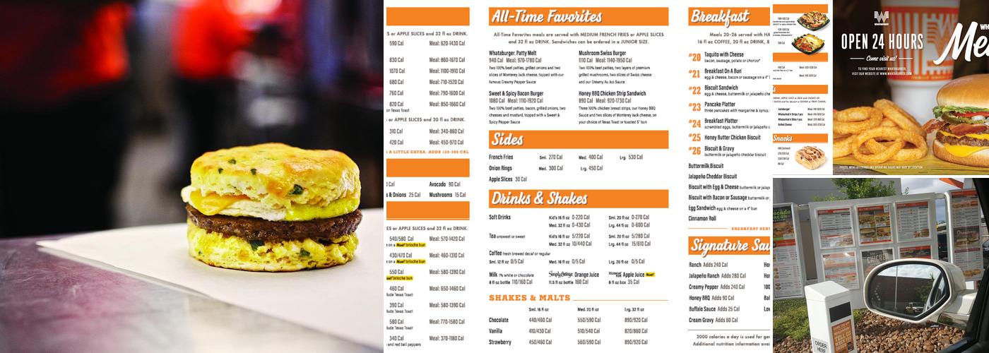 Whataburger Menu
