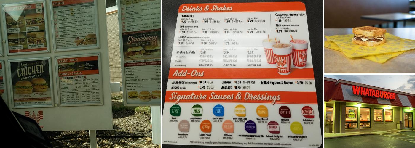 Whataburger Menu