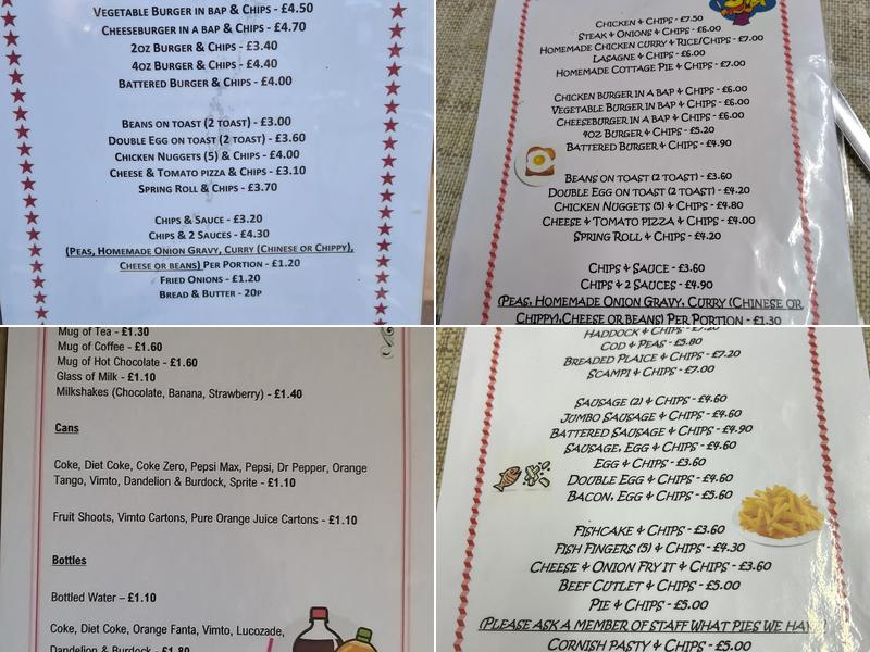 Valla's Fish & Chip Shop Menu