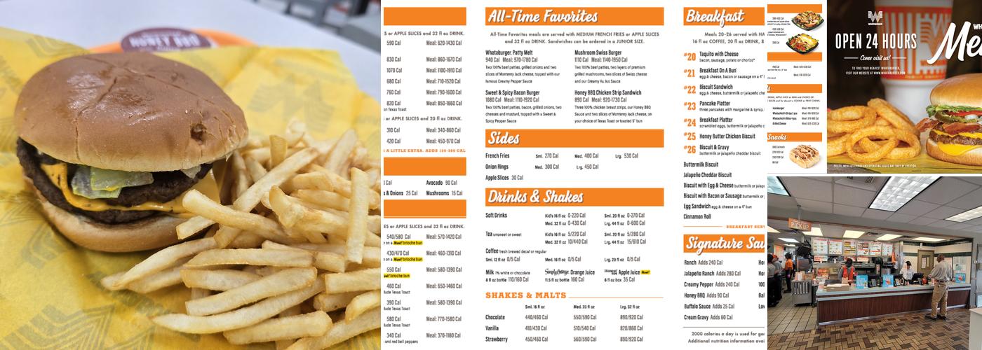 Whataburger Menu