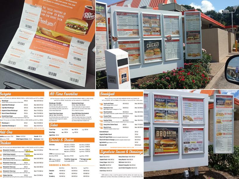 Whataburger Menu