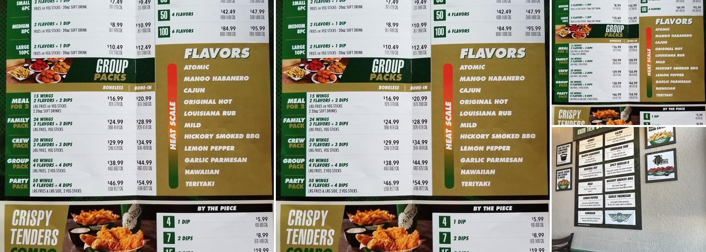 Wingstop Menu