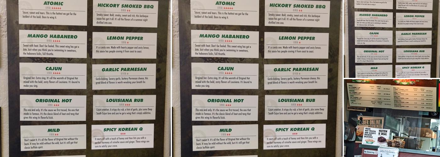 Wingstop Menu