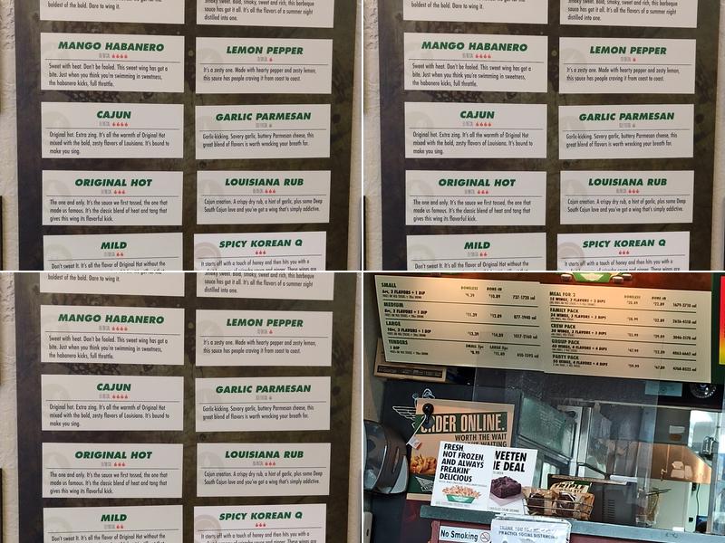 Wingstop Menu