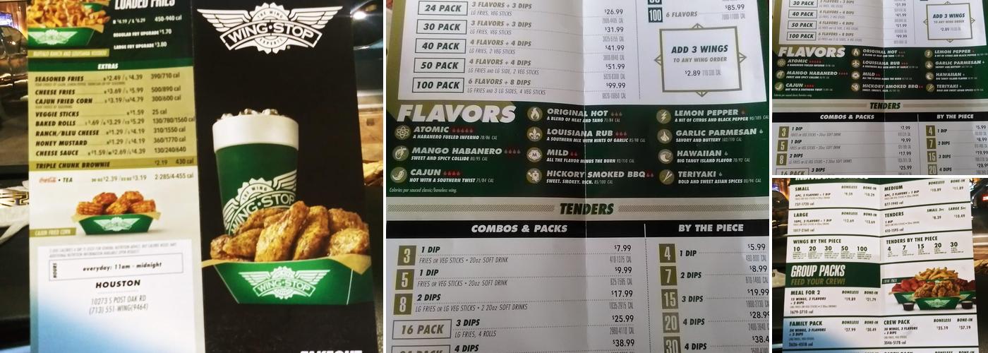Wingstop Menu