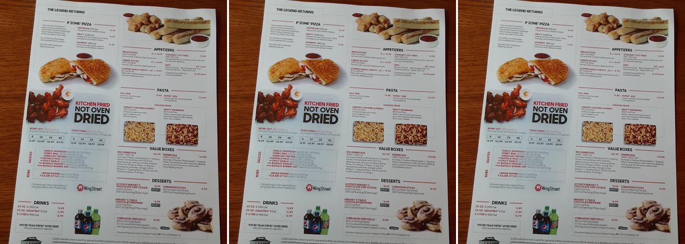Pizza Hut Menu