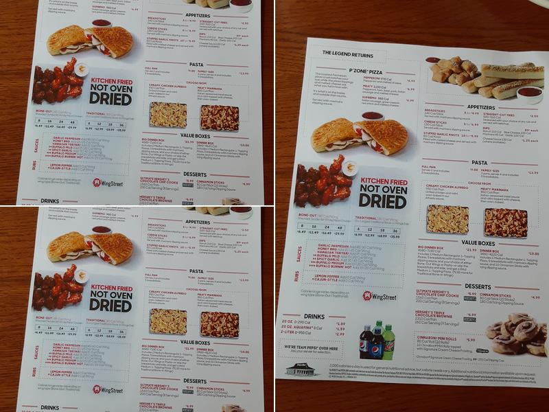 Pizza Hut Menu