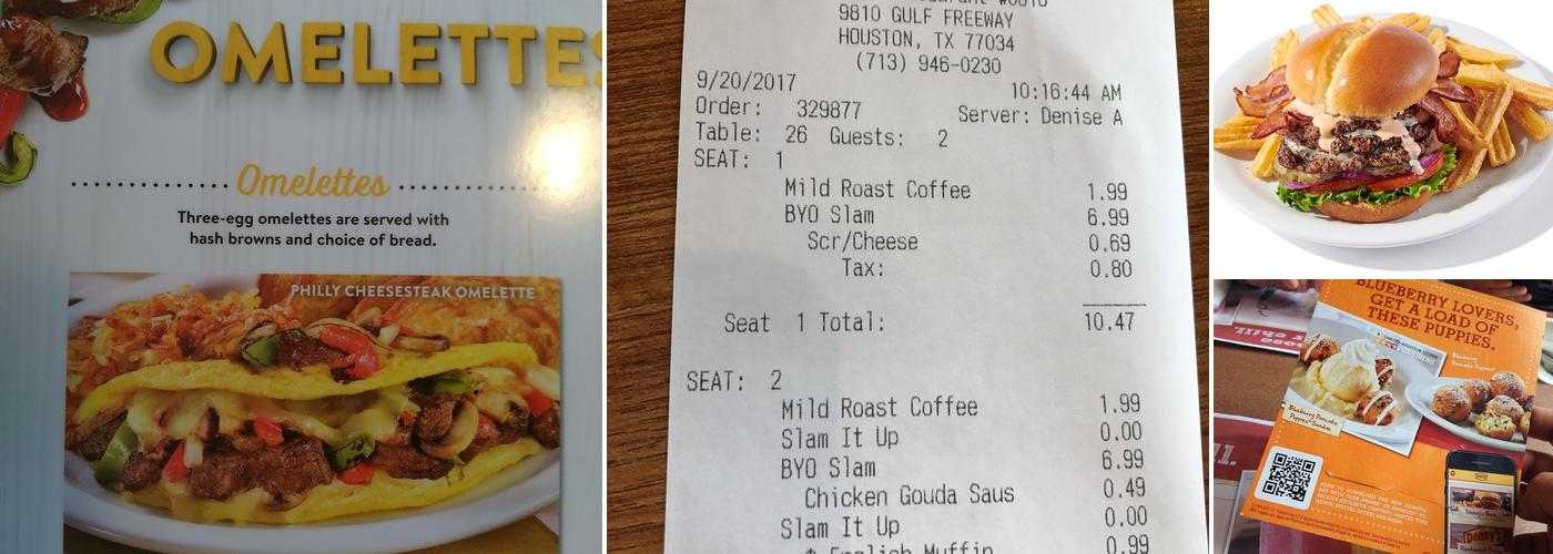 Denny's Restaurant Menu