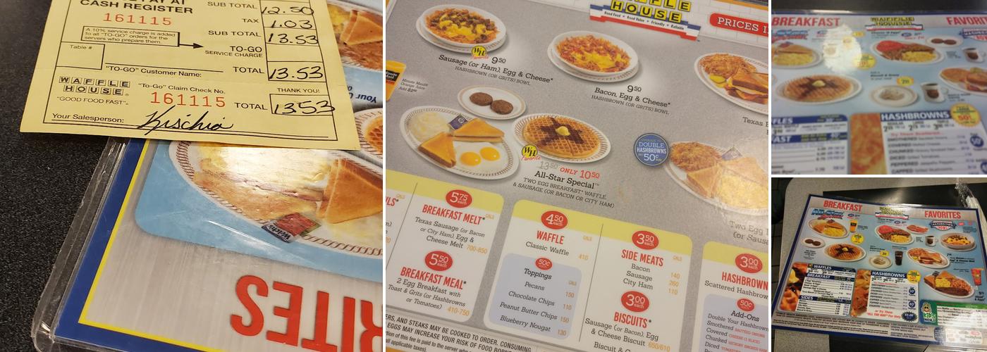 Waffle House Menu