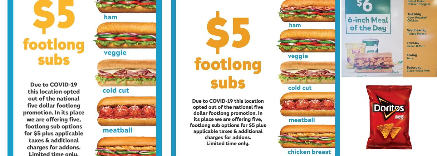 Subway Menu