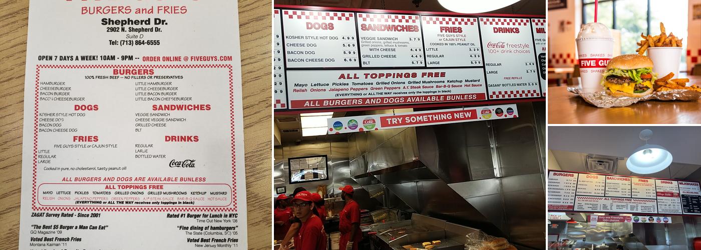 Five Guys Menu