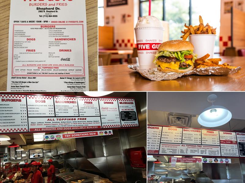 Five Guys Menu
