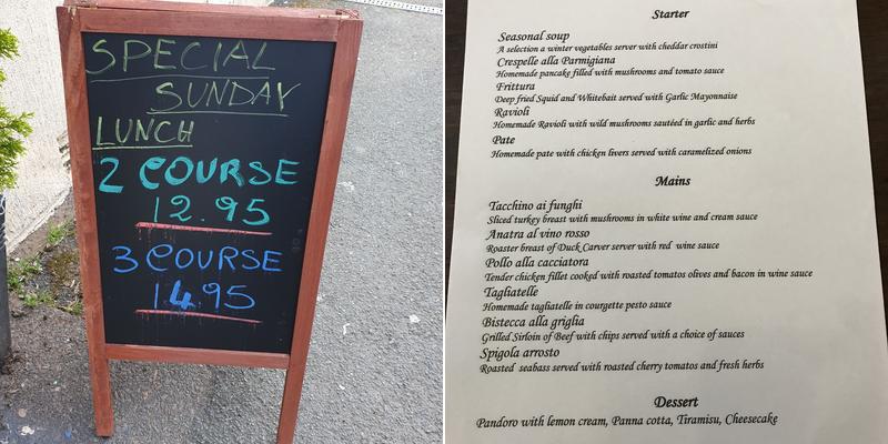 La Terrazza Bistro Menu