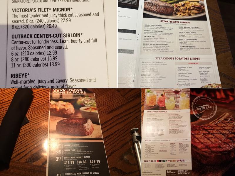 Outback Steakhouse Menu