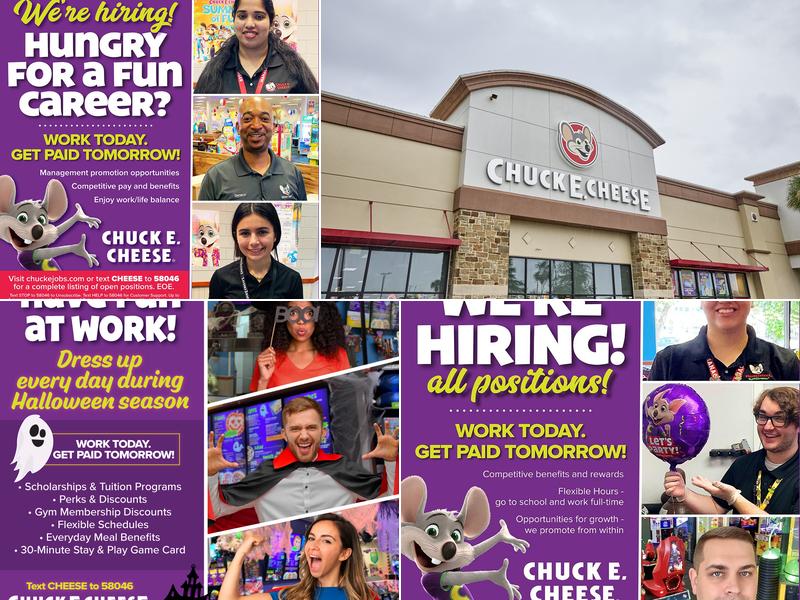 Chuck E. Cheese Menu