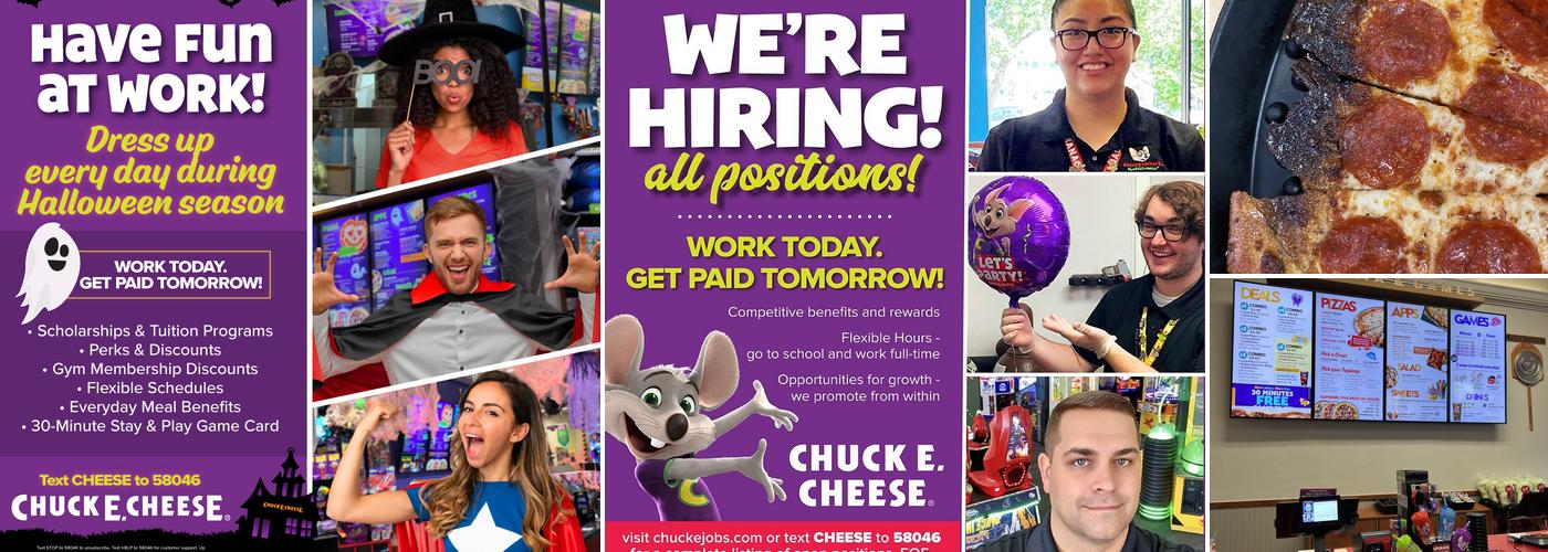 Chuck E. Cheese Menu