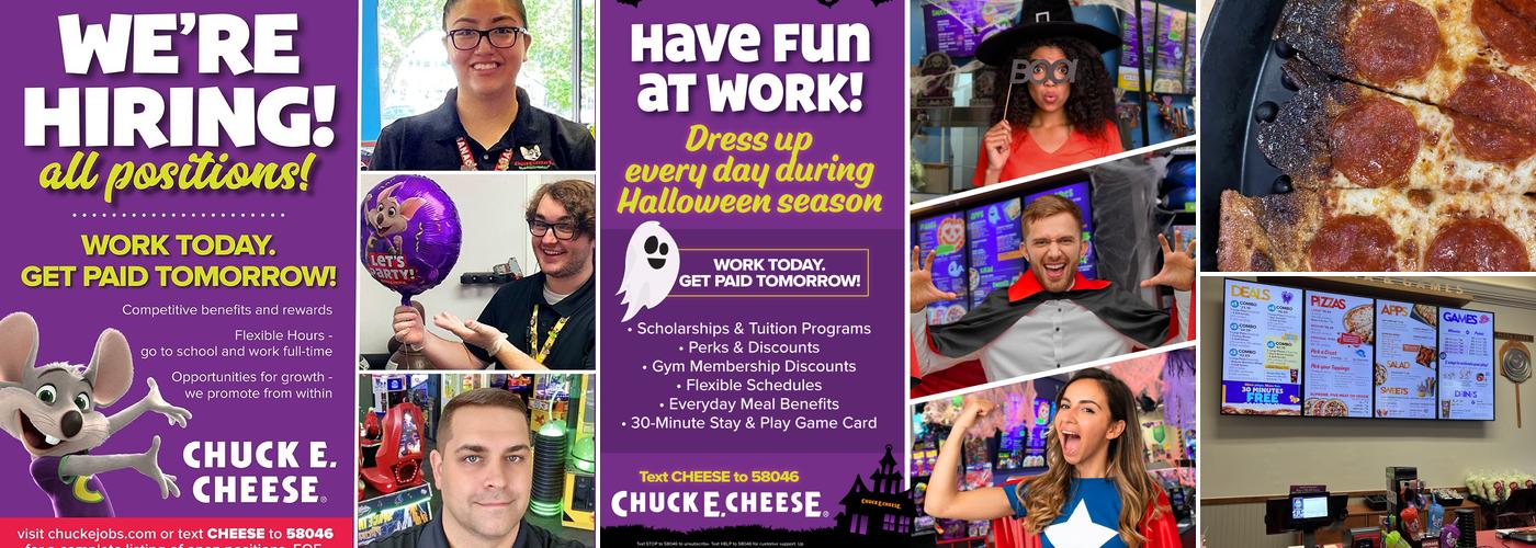Chuck E. Cheese Menu