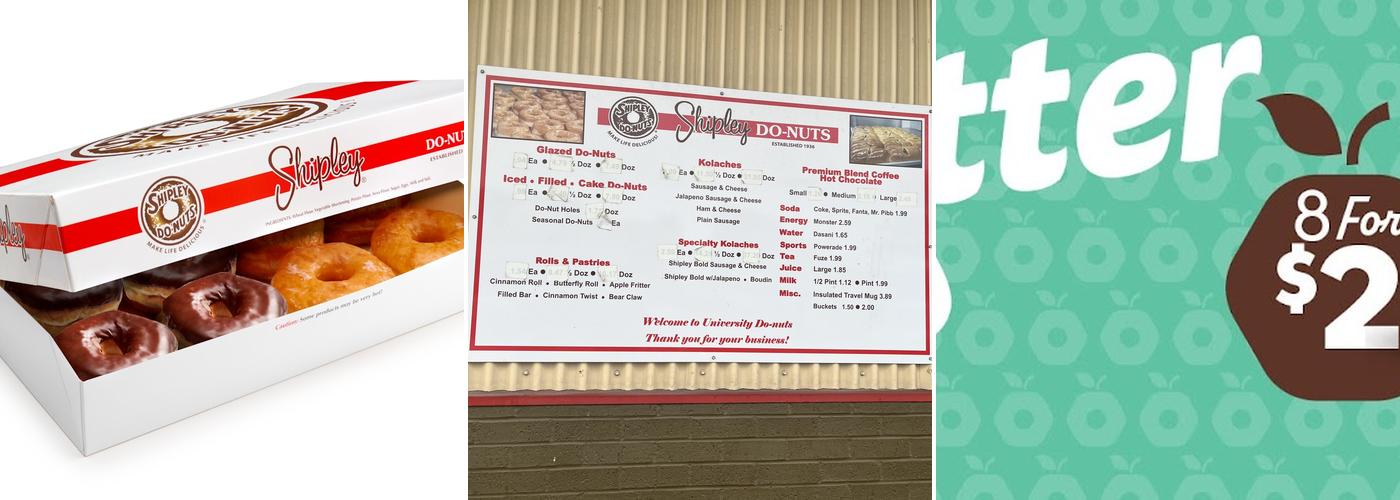Shipley Do-Nuts Menu