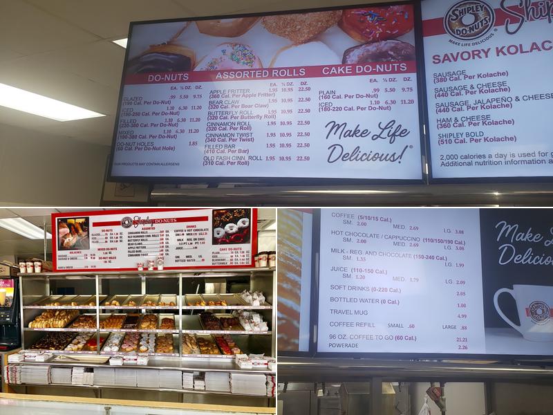 Shipley Do-Nuts Menu