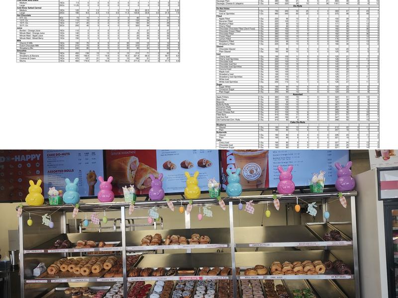 Shipley Do-Nuts Menu