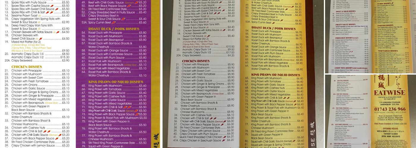 Eatwise Menu