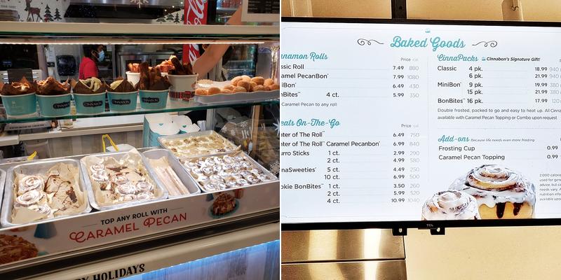 Cinnabon Menu