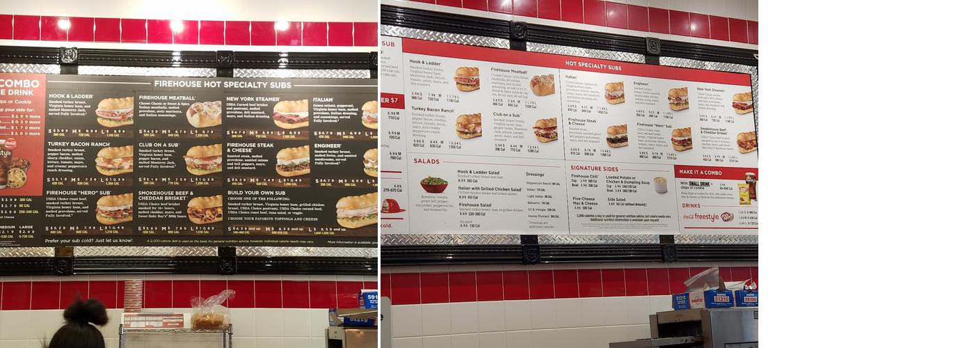 Firehouse Subs Menu